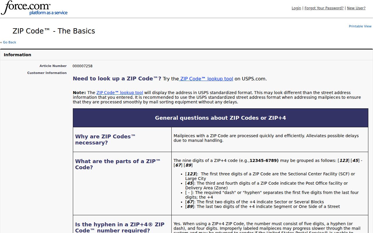 Newburgh ZIP code directory USPS explanation of changing ZIP service boundaries
